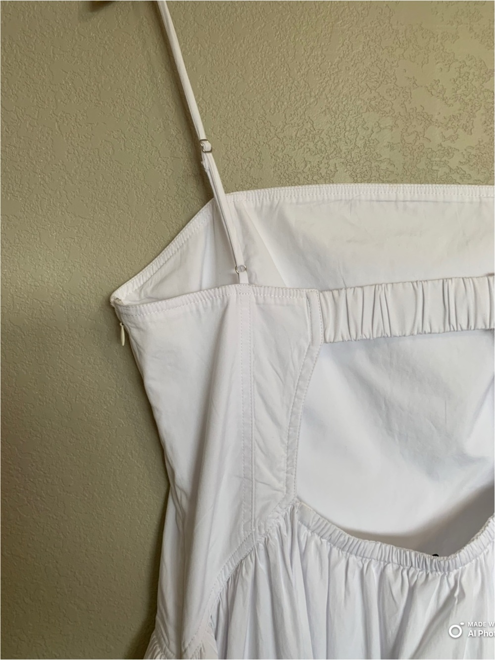 Madewell White Poplin Seamed Maxi Dress Size 14 NWT White Cotton Summer Dress - Picture 10 of 17